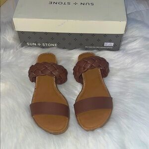 Sun + Stone Women's Brown Sandals